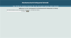 Desktop Screenshot of antiquariat-schmidt.de